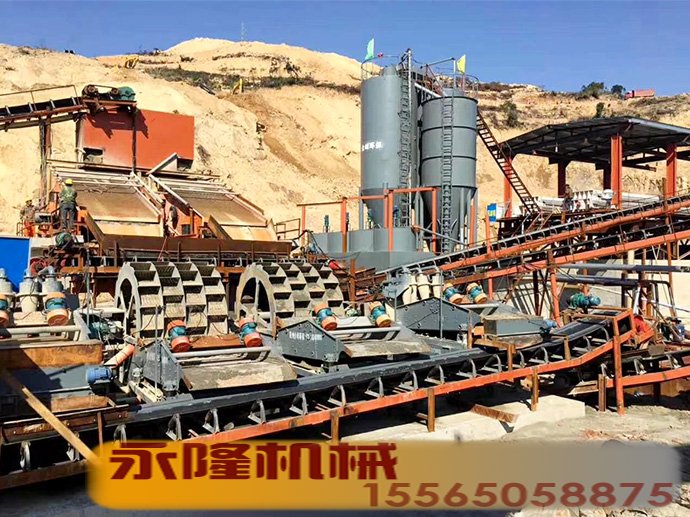 高产量水洗河沙生产现场