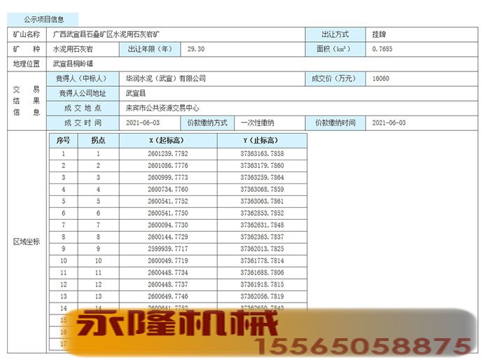 公示项目信息